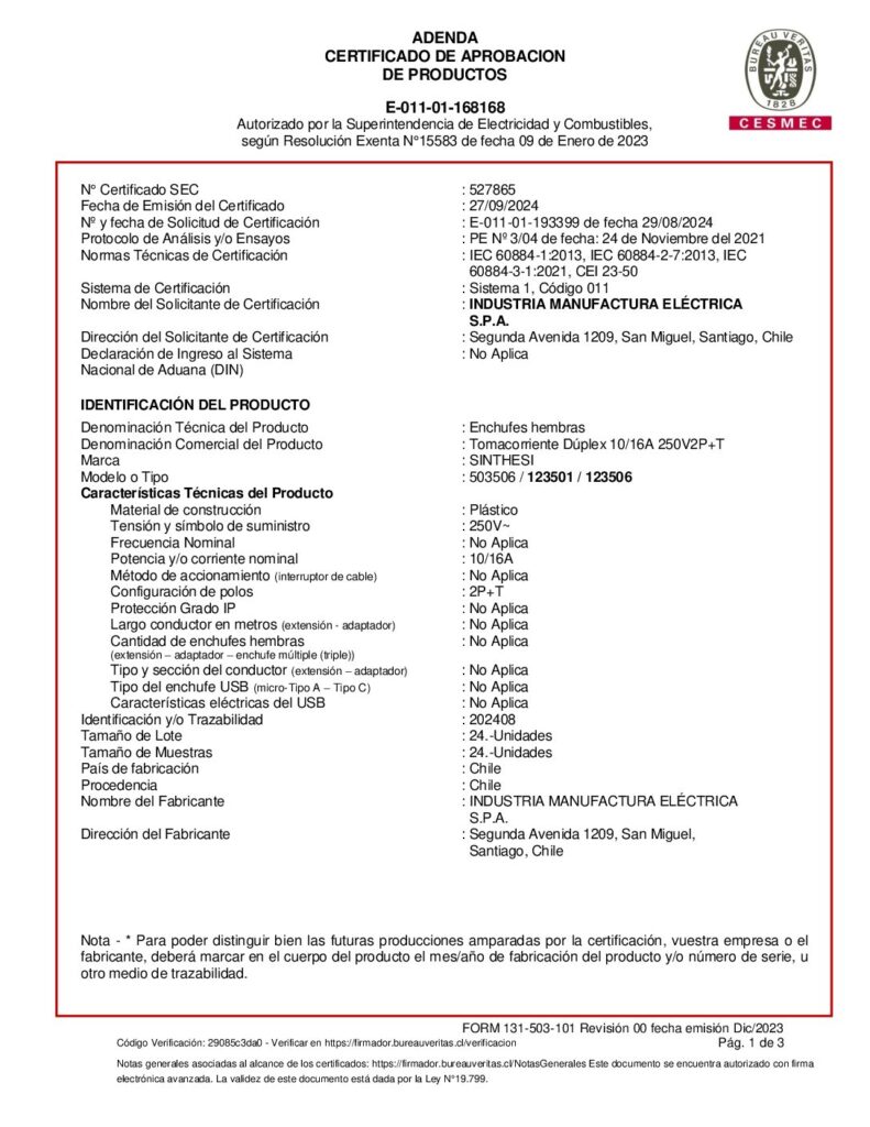 Certificado Sec 527865