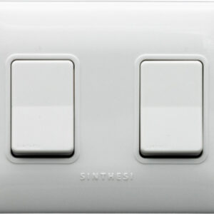 Placa interruptor 9/12 1M doble armado