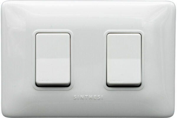 Placa interruptor 9/12 1M doble armado