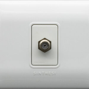 Placa toma coaxial TV SAT armado